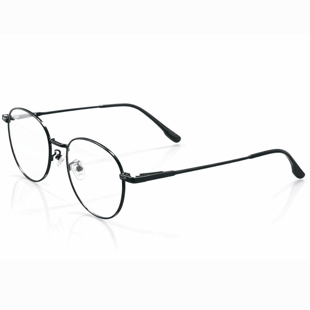 Clip-onBlack Round Small Frame for Unisex E05-0027-1