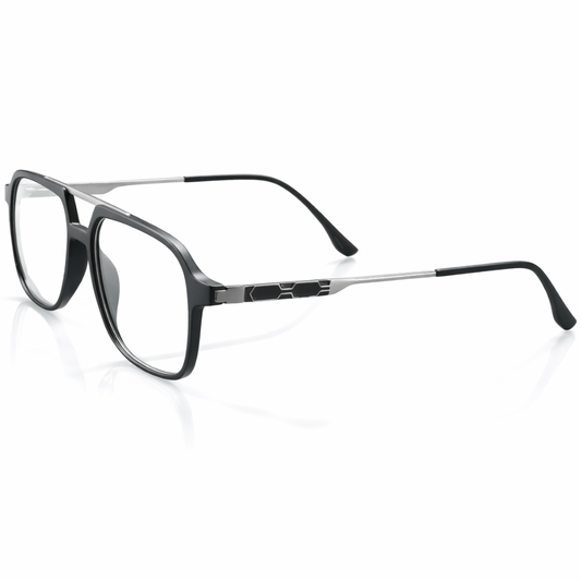Clip-onBlack Square Large Frame for Unisex E05-0027-3