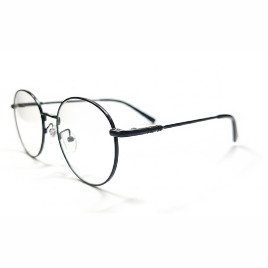 Black Round prescription eyeglasses Frame for Unisex E05-0015-1