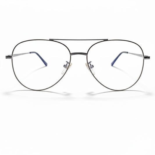 Dark Silver Aviator BlueBlock Screen Glasses for Unisex E05-0008-2