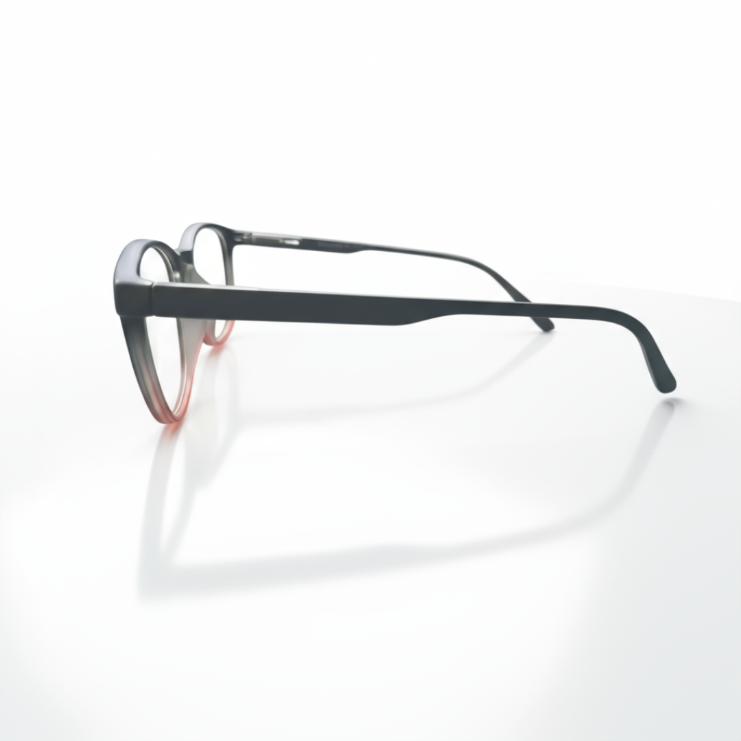 Black Red Rectangle BlueBlock Screen Glasses for Unisex E05-0006-5