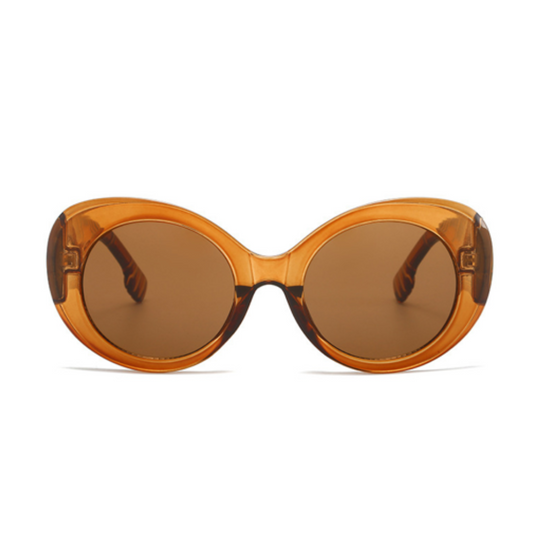 Eyedigo-Light Brown x Black Oversized round sunglasses - E09-0026 4