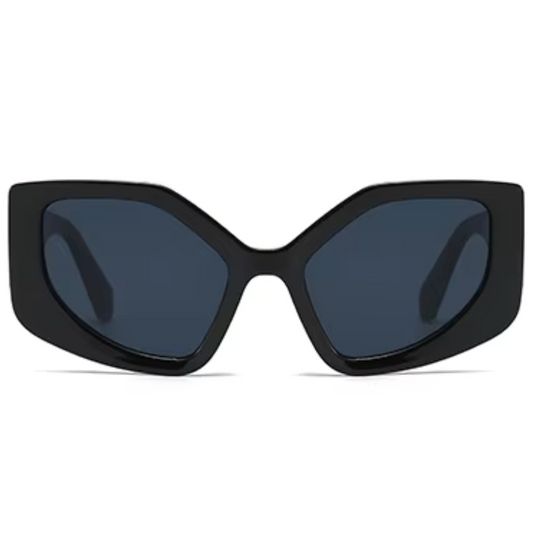 EyedigoBlack X BlackOversized geometric sunglasses-Oversize- E09-0034 3-side