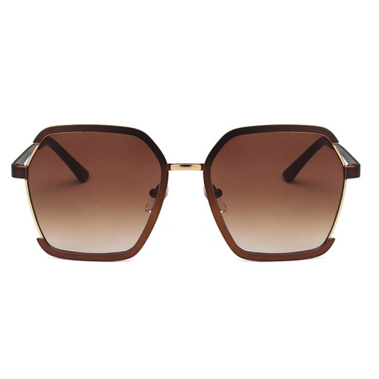 EyedigoGradient Brown X BrownChic Oversized sunglasses- E09-0037 3-side