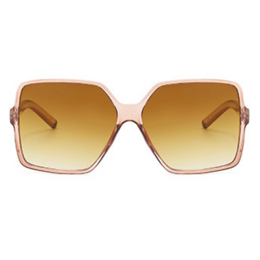 EyedigoGradient Brown X Light BrownElegant Oversized Square sunglasses - E09-0038 2-side