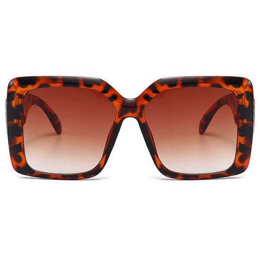 Eyedigo Gradient Brown X Tea (Tortoise)Oversized square sunglasses-Oversize - E09-0031 7-side