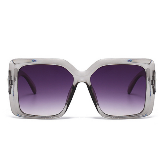 Eyedigo Gradient Grey X GreyOversized square sunglasses-Oversize - E09-0031 6-side