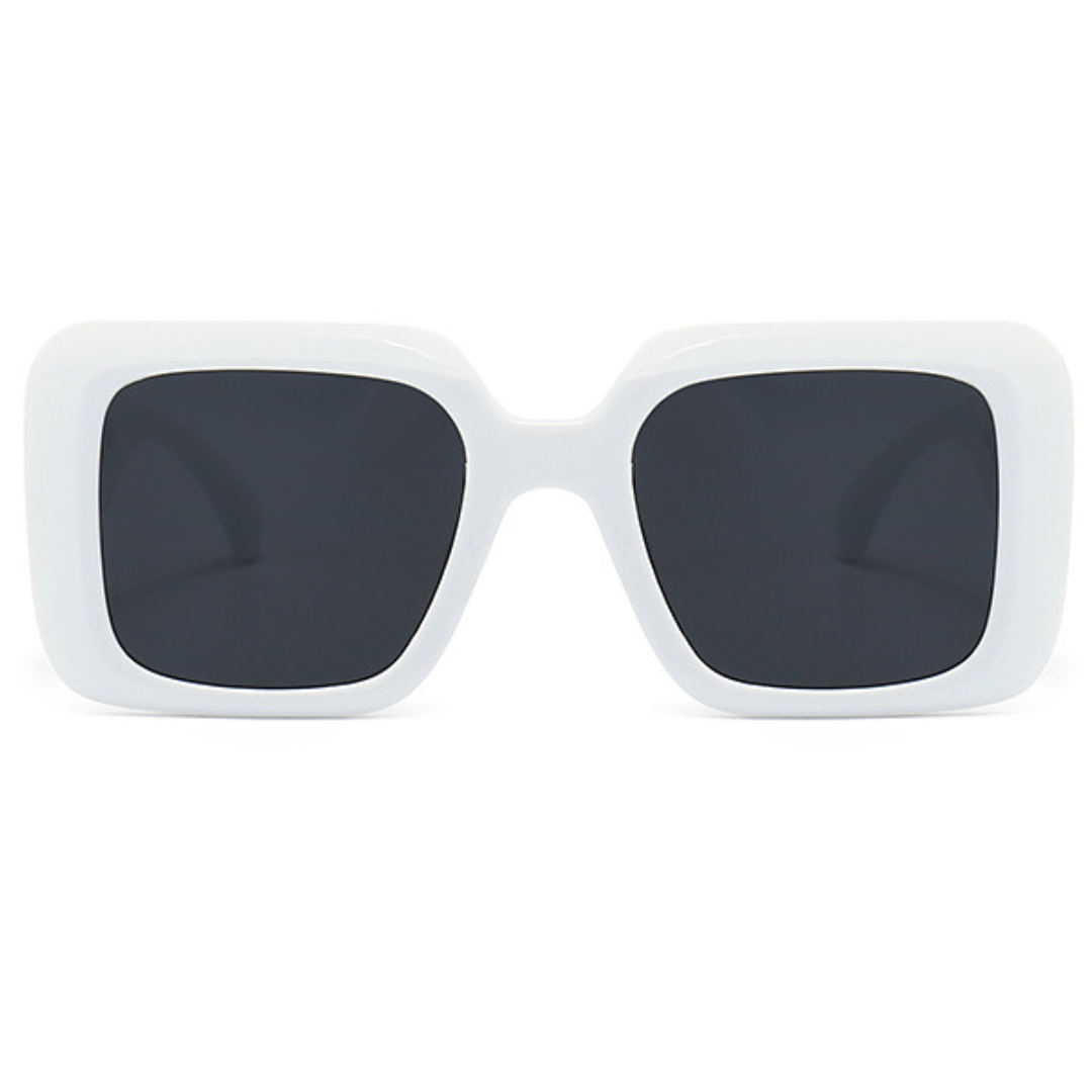Eyedigo Grey X WhiteOversized square sunglasses-Oversize - E09-0029 5-front