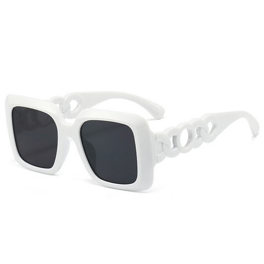 Eyedigo Grey X WhiteOversized square sunglasses-Oversize - E09-0029 5-front