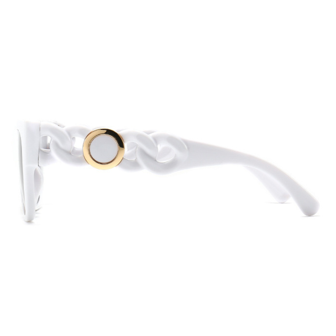 EyedigoLight Purple X WhiteOversized round sunglasses-Oversize - E09-0027 6-model-front