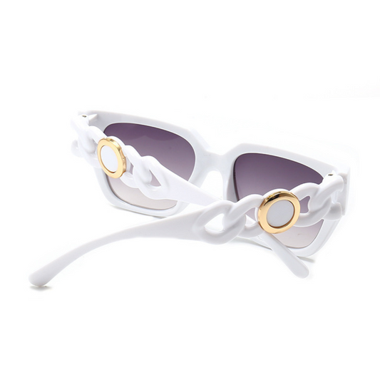 EyedigoLight Purple X WhiteOversized round sunglasses-Oversize - E09-0027 6-model-side