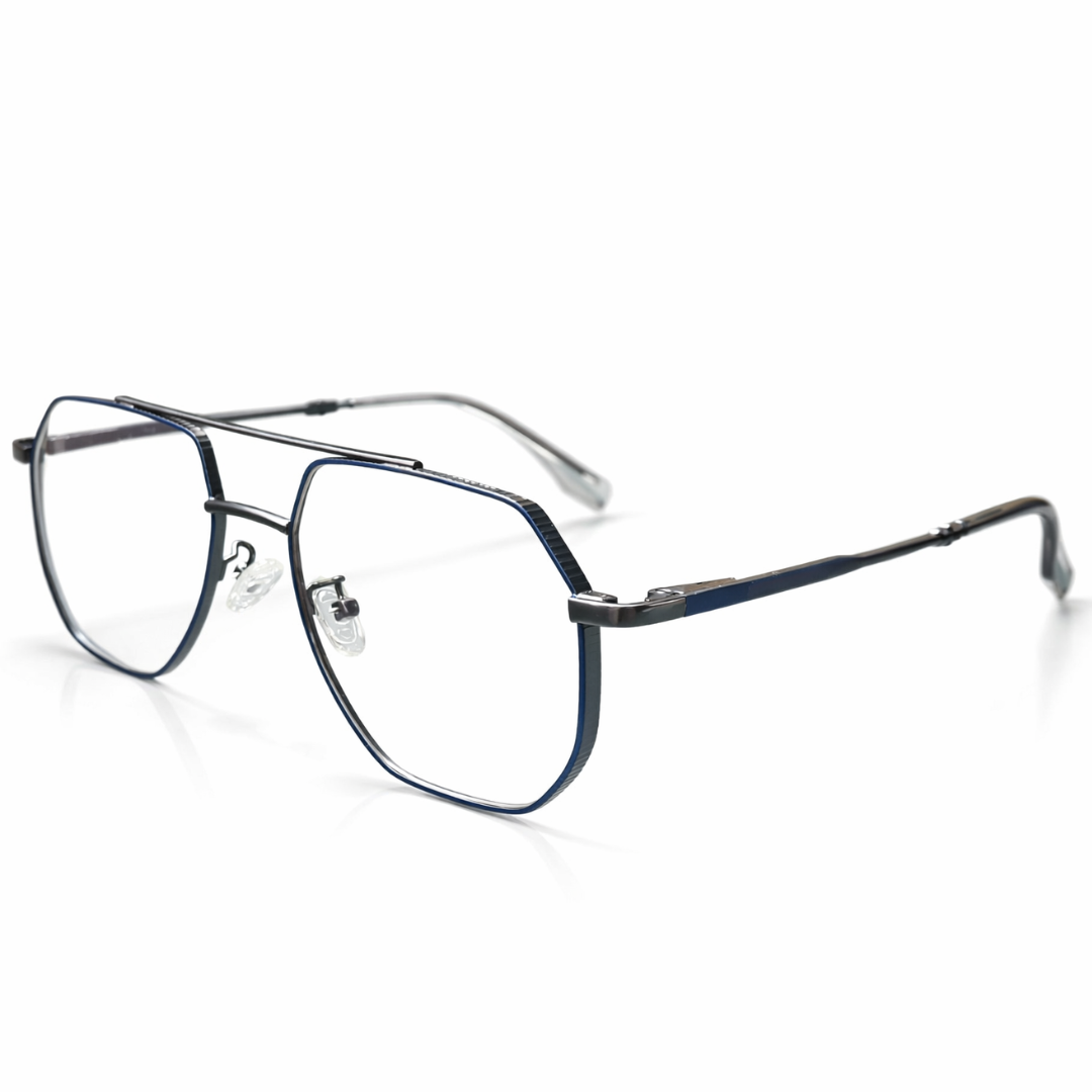 Blue Geometric Large Frame for Unisex E05-0024-10