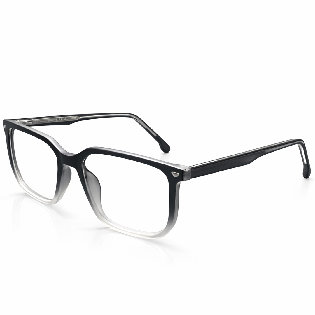 Clear Black Rectangle Large Frame for Unisex E05-0024-5