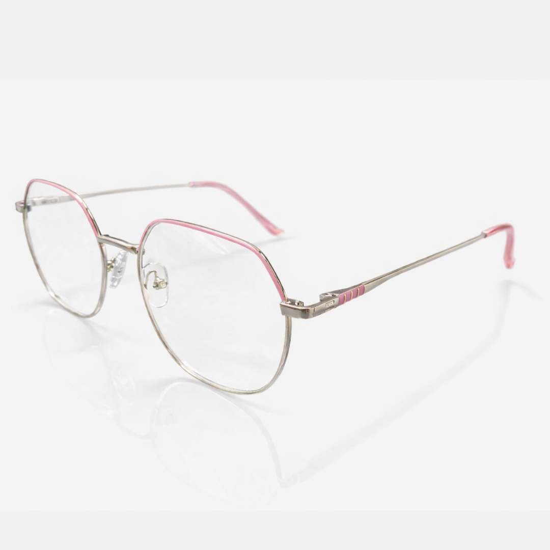 Pink Geometric Medium Frame for Unisex E05-0019-3
