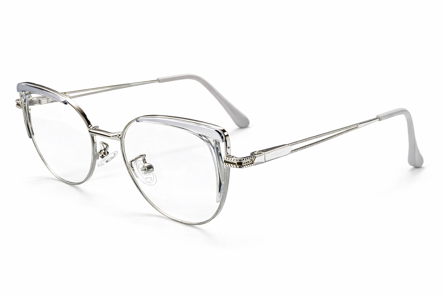 CateyeSilver Grey Oval Small Frame for Women E05-0022-9