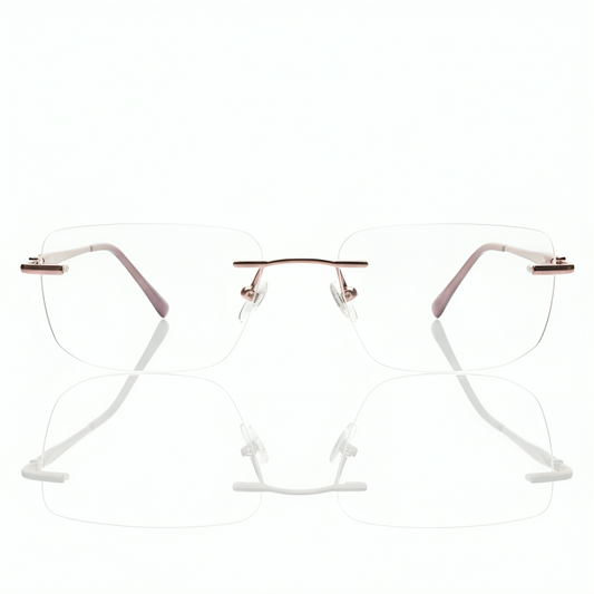 Rimless Rectangle Frame for Unisex E05-0004-3