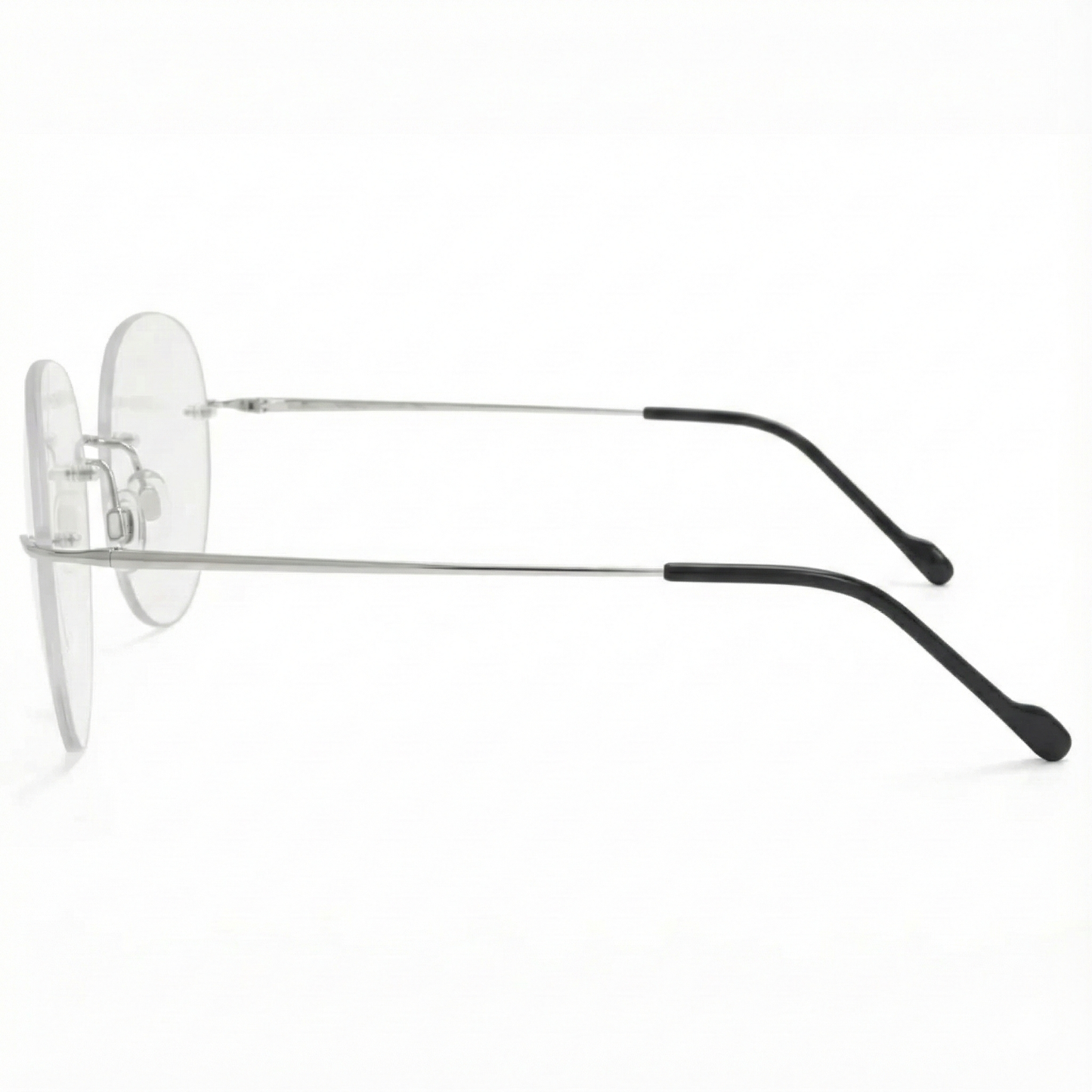 Silver Rimless Round Frame for Unisex E05-0003-8