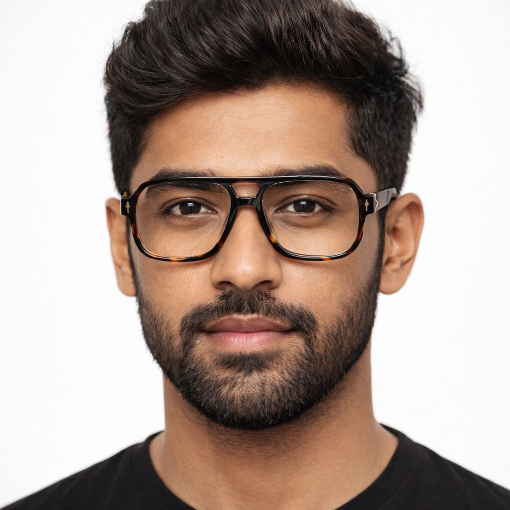 Demi (Leopard) Rectangle Large Frame for Unisex E05-0024-1