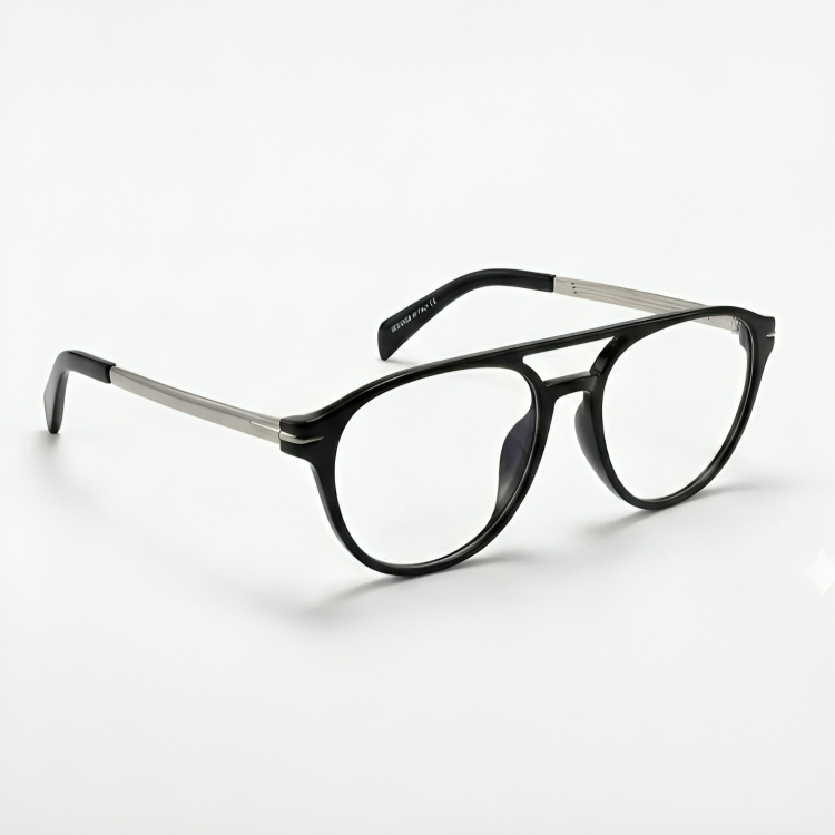 Black Aviator BlueBlock Screen Glasses for Unisex E05-0012-2