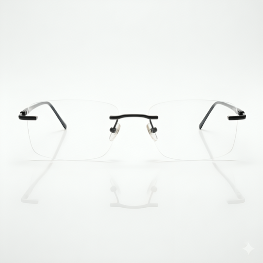 Rimless Rectangle Frame for Unisex E05-0004-8