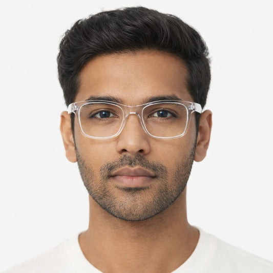 clear square Medium Frame rectangl purple frame prescription power sunglasses, photochromic night drive fame