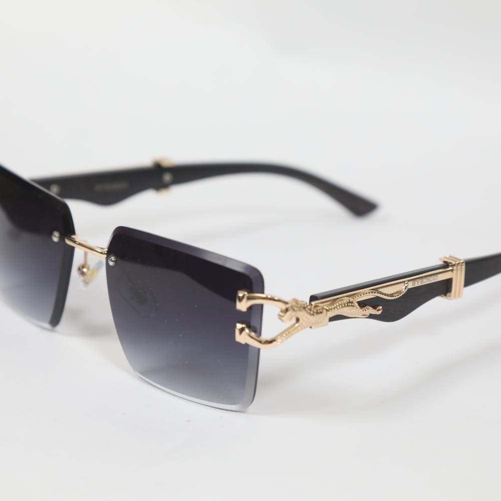 eyedigo-geometric-Stylish sunslasses-black-golden-astra-front-S09-0005 2