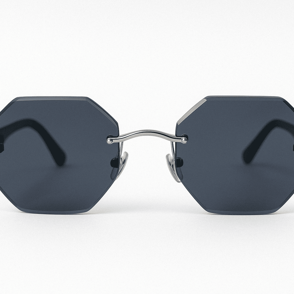 eyedigo-geometric-Stylish sunslasses-black-silver-nyx-front-S09-0004 2