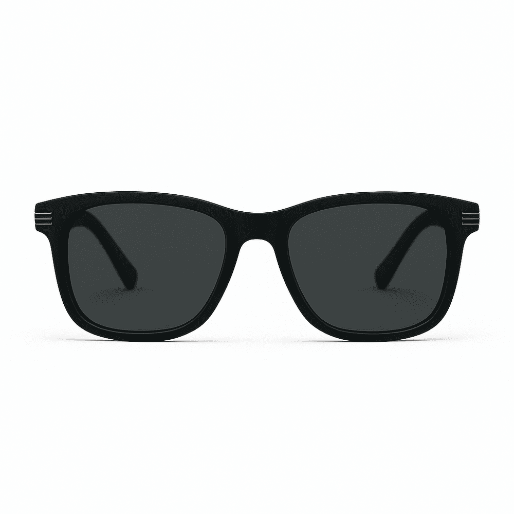 eyedigo-wayfarer-Stylish sunglasses-black-black-grey-drift-front-S10-0018 2