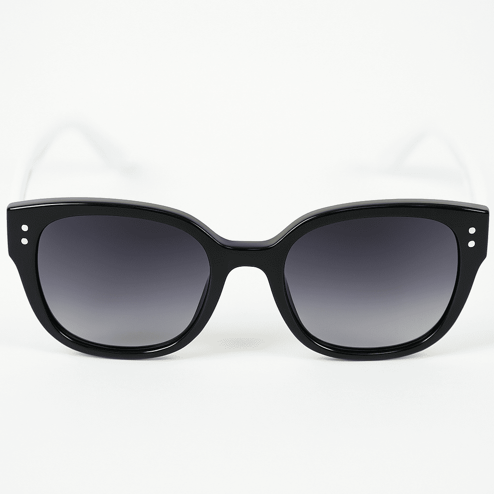 eyedigo-wayfarer-Stylish sunglasses-black-black-white-shadow-front-S10-0022 4