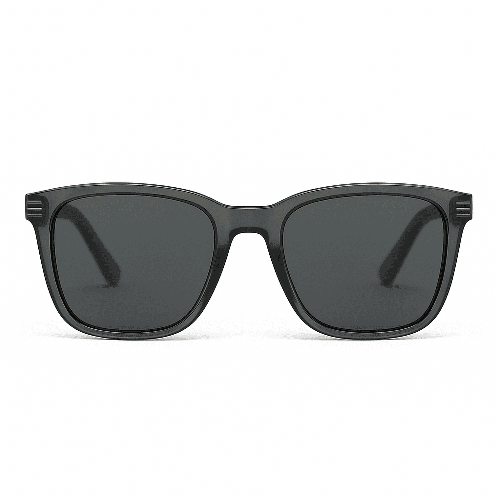 eyedigo-wayfarer-Stylish sunglasses-black-clear-grey-drift-front-S10-0018 3