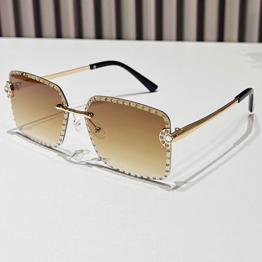 Eyedigo Gradient Brown X Metal Golden Wayfafer stylish sunglasses