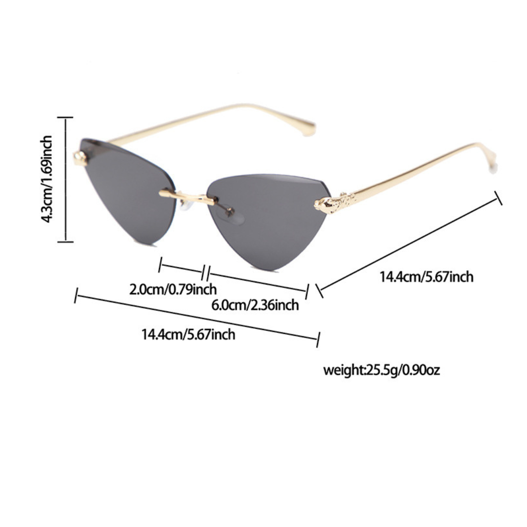 Eyedigo Light Grey X Metal Golden Cat-Eye Sunglasses for Women (Model E09-0043 1)