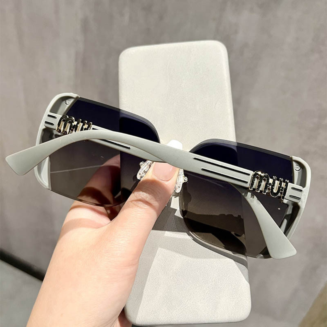 Eyedigo light gray X light grey Geometric stylish Sunglasses