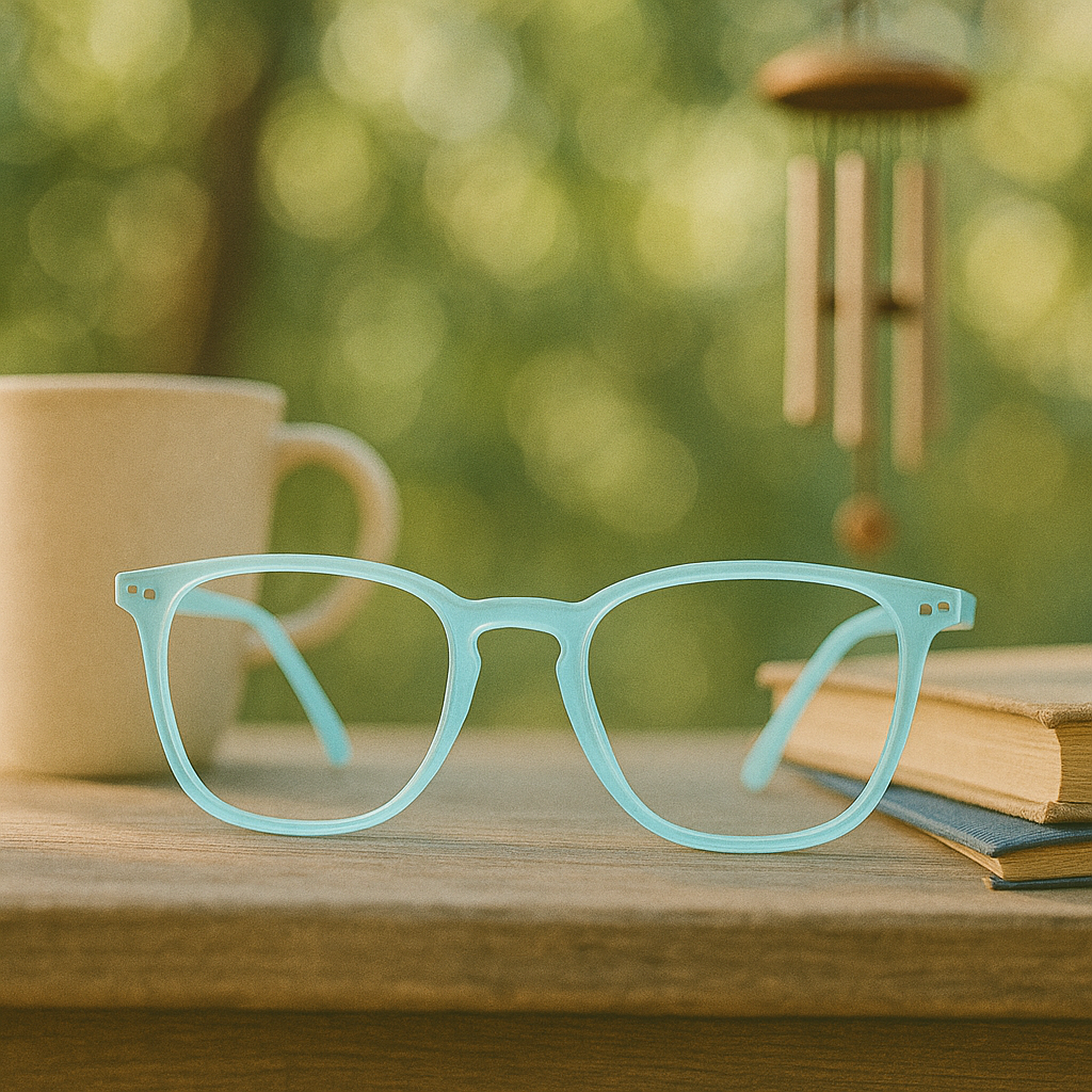 Blue Cut lenses X Matte light greenBlue Cut Computer Glasses