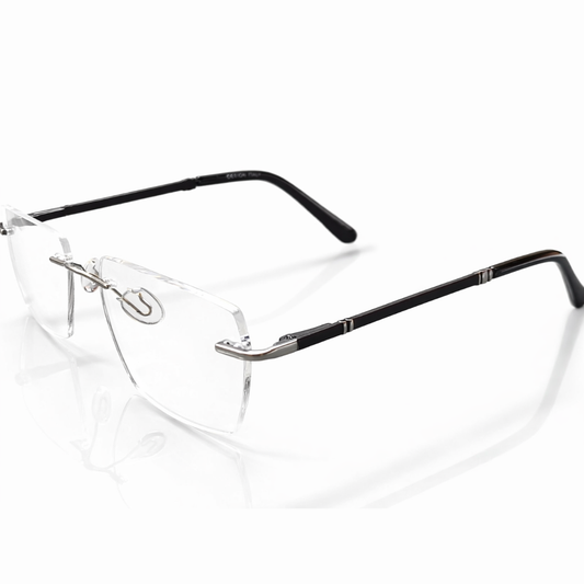 Silver Rectangle Medium Frame for Unisex E05-0021-10