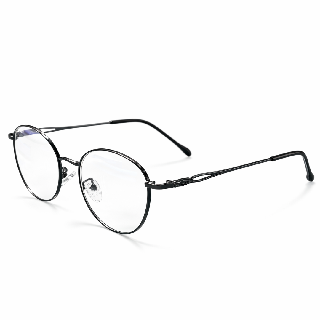 Round eyeglasses with thin metal framepremium prescription glasses,power sungalsses