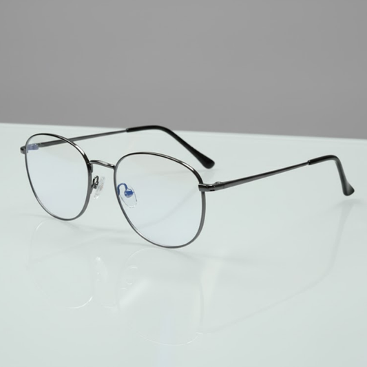 Black Round BlueBlock Screen Glasses for Unisex E05-0001-1