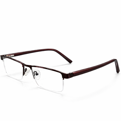 premium prescription glasses,power sungalsses Brown eyeglasses on a white background