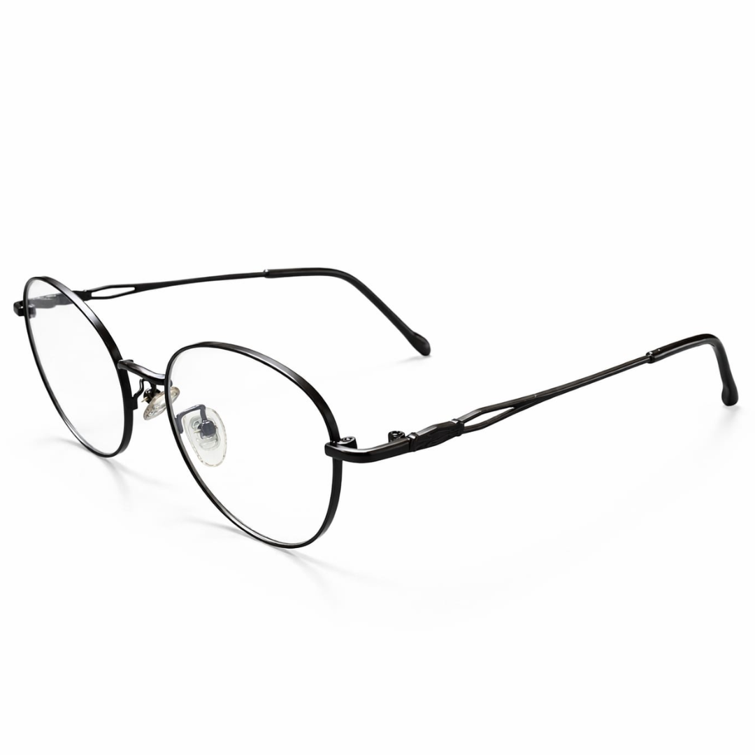 Black Geometric Medium BlueBlock Screen Glasses for Unisex E05-00011-2