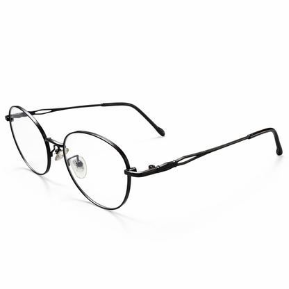 Black Geometric Medium BlueBlock Screen Glasses for Unisex E05-00011-2