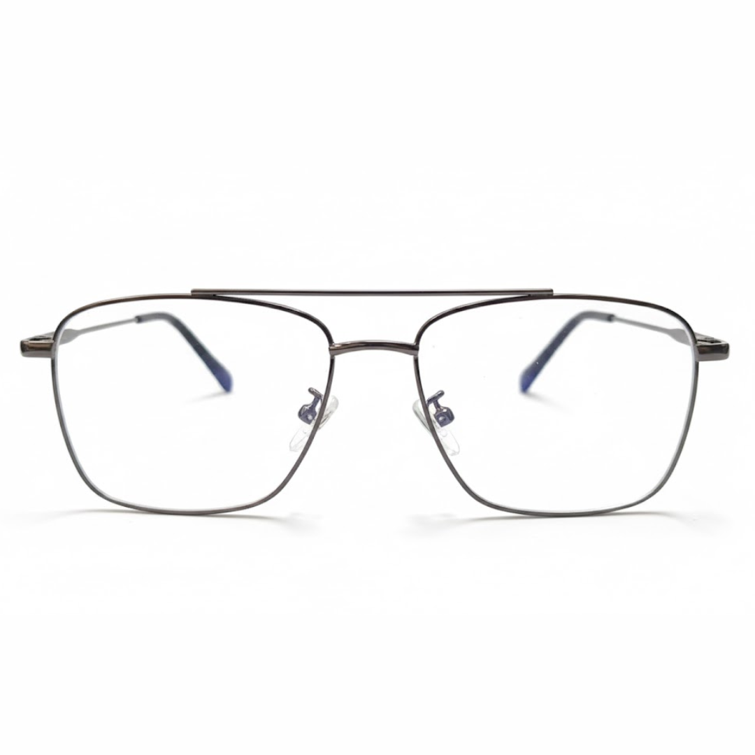 Dark silver Square Frame for Unisex E05-0002-2