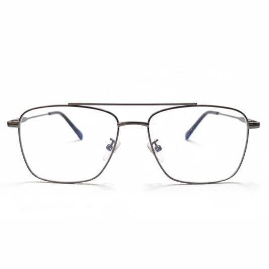 Dark silver Square Frame for Unisex E05-0002-2