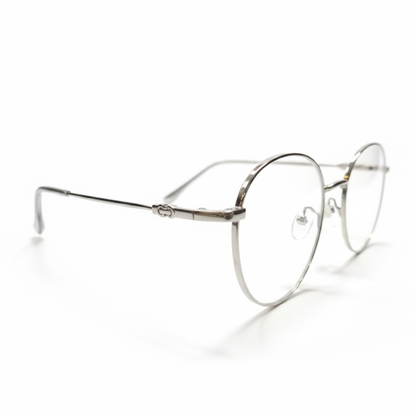 Silver Round Prescription eyeglasses frame for unisex E05-0013-3