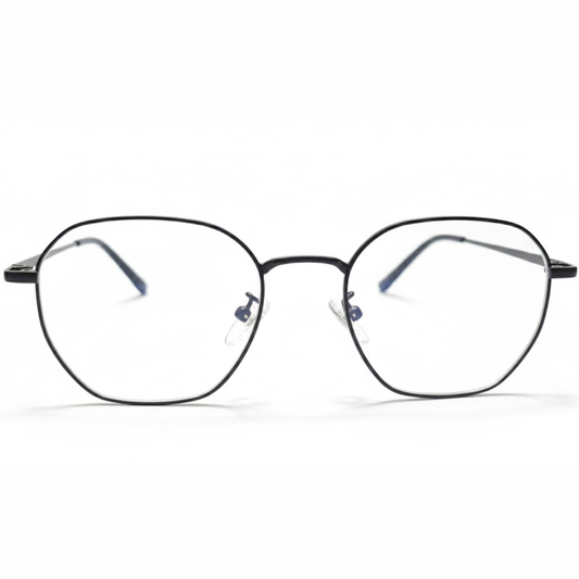 Black Geometric prescription eyeglasses Frame for Unisex E05-0014-1