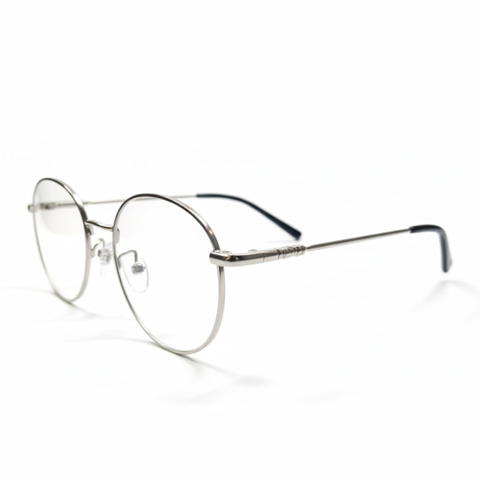 Silver Round prescription eyeglasses Frame for Unisex E05-0015-3