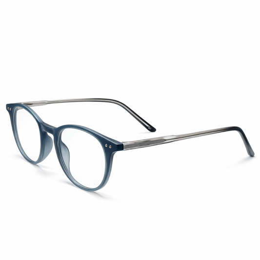 Matt Blue Round Small Frame for Unisex E05-0032-7