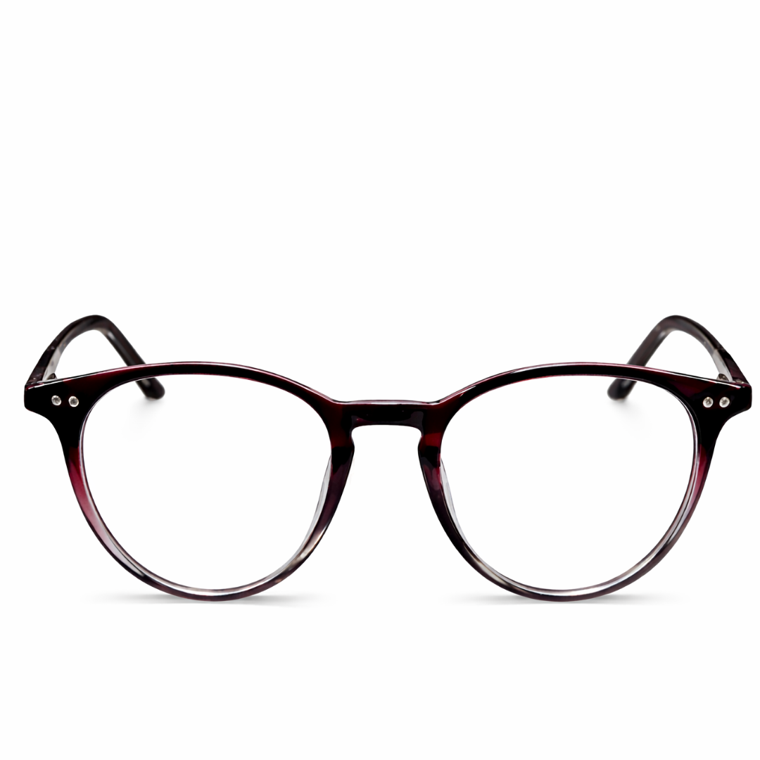 Clear Red Round Small BlueBlock Screen Glasses for Unisex E05-0032-5