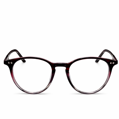 Clear Red Round Small BlueBlock Screen Glasses for Unisex E05-0032-5