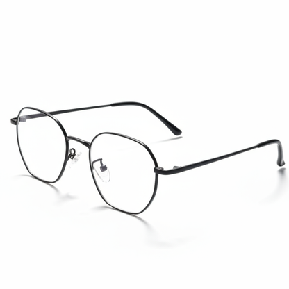 Black Geometric BlueBlock Screen Glasses for Unisex E05-0007-1