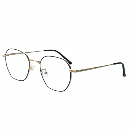 Black Golden Geometric BlueBlock Screen Glasses for Unisex E05-0007-7